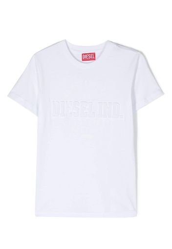 Diesel Kids debossed-logo detail T-shirt - Bianco