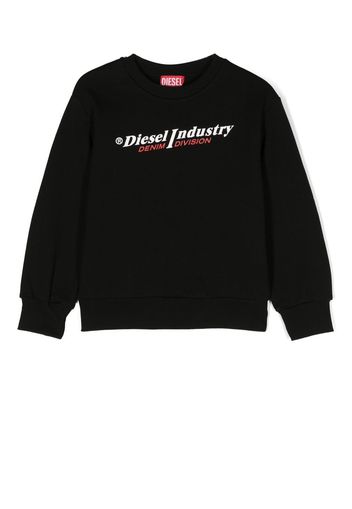 Diesel Kids logo-print crew-neck sweatshirt - Nero