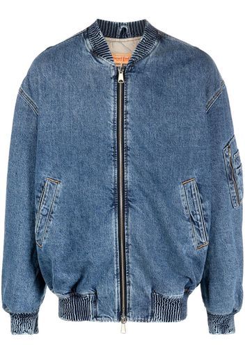 Diesel zip-fastening denim jacket - Blu