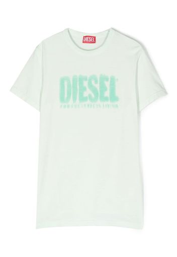 Diesel Kids logo-print short-sleeved T-shirt - Verde