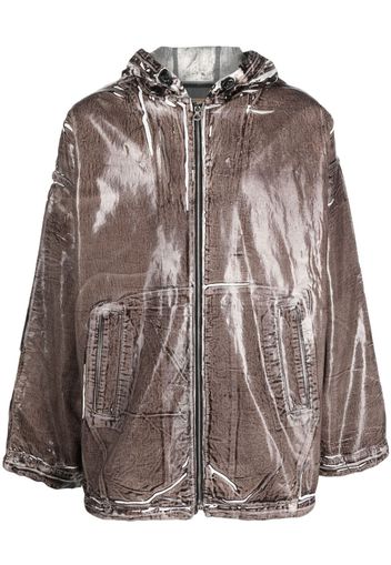 Diesel coated denim jacket - Marrone