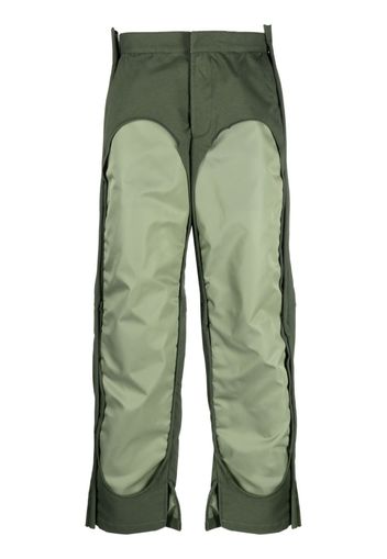 Diesel contrast wide-leg trousers - Verde