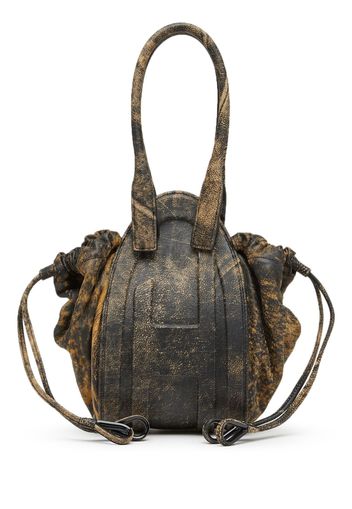 Diesel 1dr-Fold leather bucket bag - Marrone