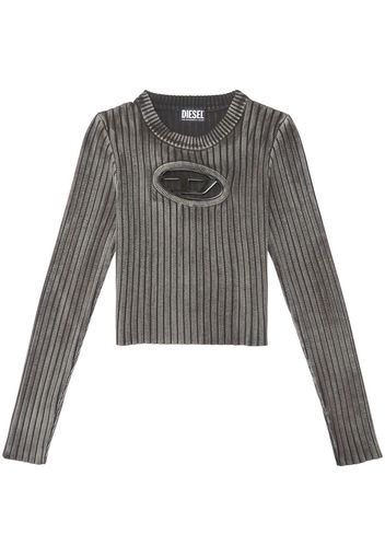 Diesel cut-out detail knitted jumper - Grigio