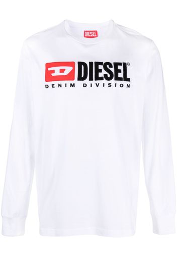 Diesel logo-print long-sleeve T-shirt - Bianco