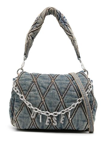 Diesel Charm-D denim shoulder bag - Blu