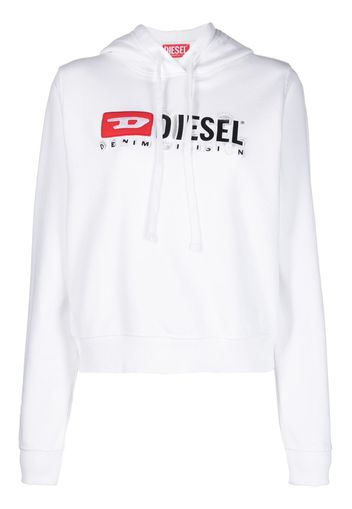 Diesel logo-detail cotton hoodie - Bianco
