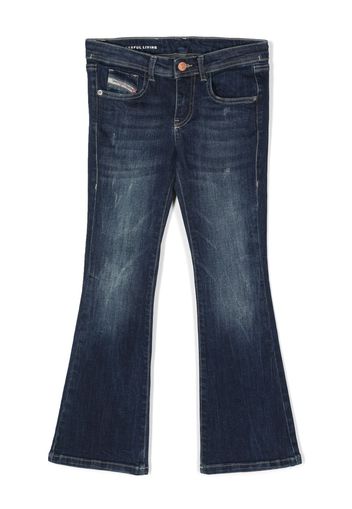 Diesel Kids D-Ebbey low-rise flared jeans - Blu