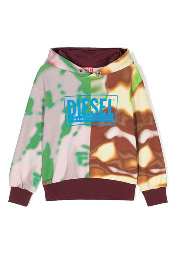 Diesel Kids Felpa con stampa - Marrone