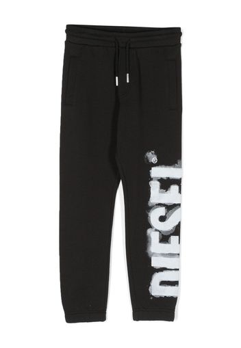 Diesel Kids Pantaloni sportivi con stampa - Nero