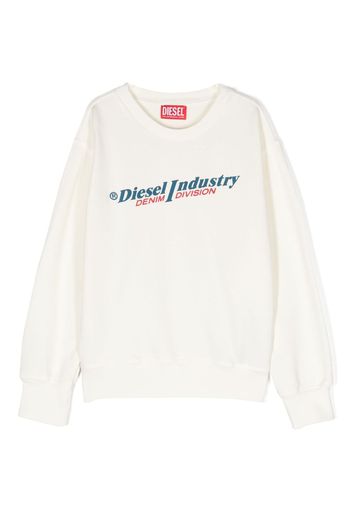 Diesel Kids logo-print crew-neck sweatshirt - Bianco