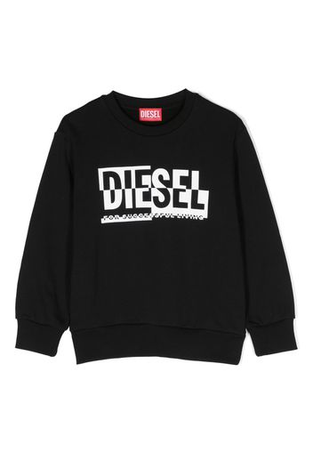 Diesel Kids Felpa con stampa - Nero
