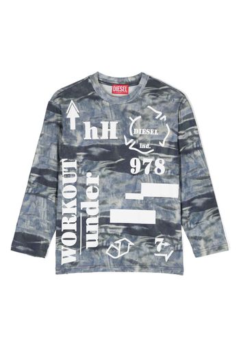 Diesel Kids Felpa con stampa - Grigio