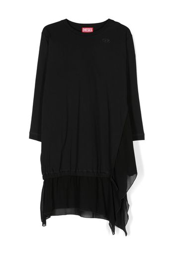 Diesel Kids Drollette draped midi dress - Nero