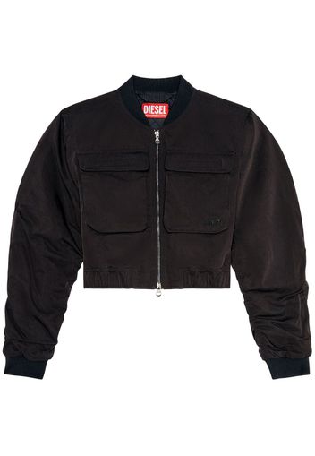 Diesel cropped bomber jacket - Nero