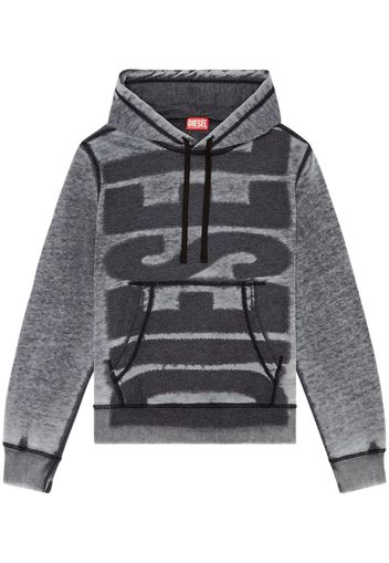Diesel S-Ginn-Hood-L1 logo-print hoodie - Grigio