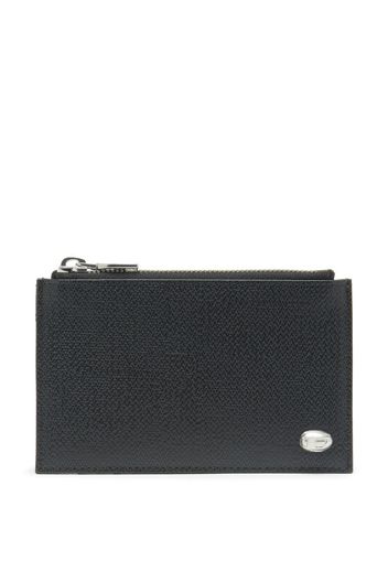 Diesel logo-plaque leather cardholder - Nero