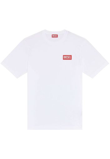 Diesel logo-patch cotton T-shirt - Bianco