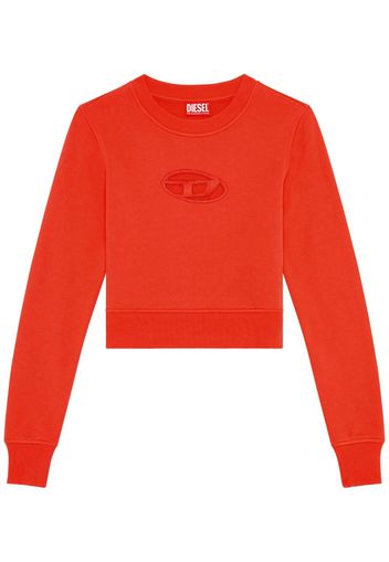 Diesel cut-out logo cropped sweatshirt - Arancione