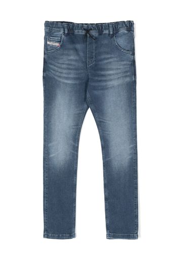 Diesel Kids drawstring-waist skinny-cut jeans - Blu