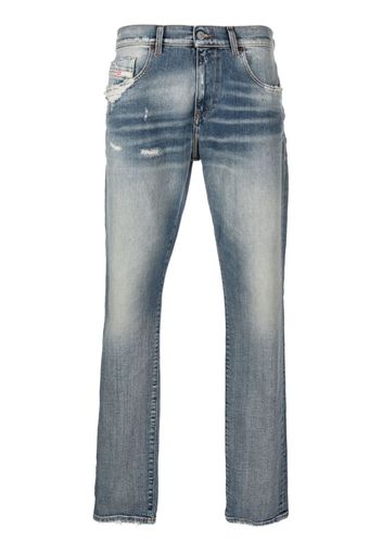 Diesel D-Strukt distressed-finish jeans - Blu