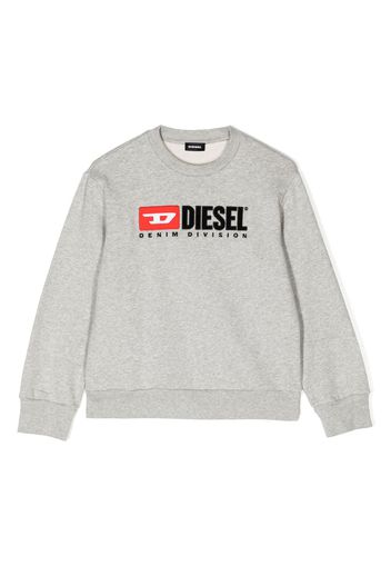 Diesel Kids logo-print cotton sweatshirt - Grigio