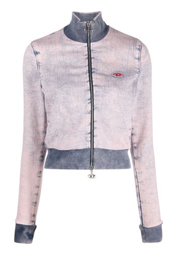 Diesel D-Emy distressed denim bomber jacket - Rosa