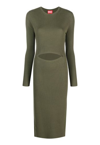 Diesel cut-out knitted jumper dress - Verde