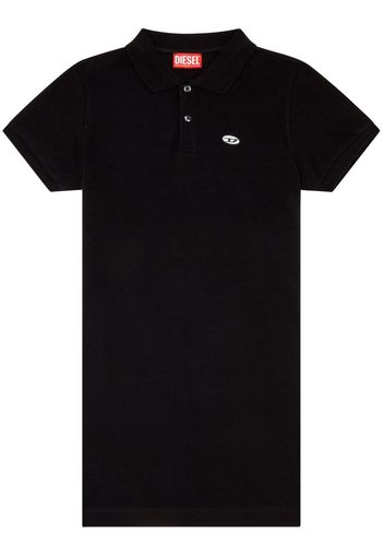 Diesel oval D patch polo dress - Nero