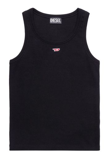 Diesel logo-patch sleeveless vest top - Nero