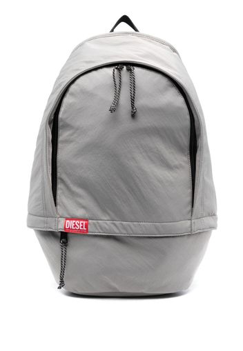 Diesel Race logo-patch backpack - Grigio