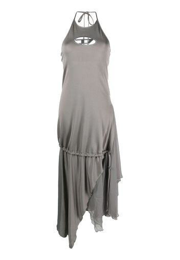 Diesel halterneck chiffon-hem dress - Grigio