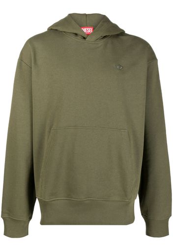 Diesel Macs logo-embroidered cotton hoodie - Verde