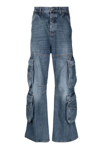 Diesel mid-rise cargo jeans - Blu