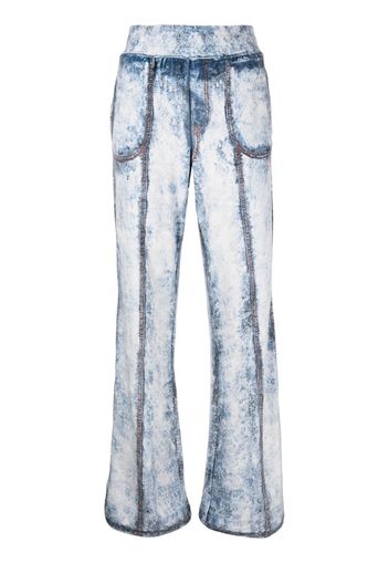 Diesel Khan elasticated-waistband bleached trousers - Blu