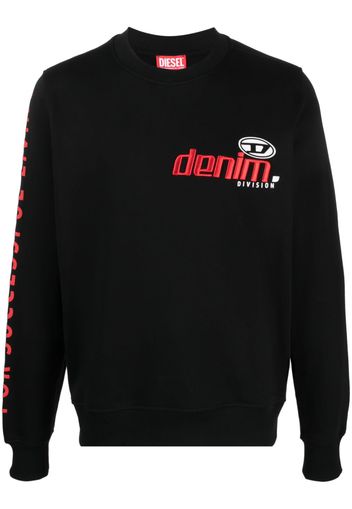 Diesel logo-print cotton sweatshirt - Nero