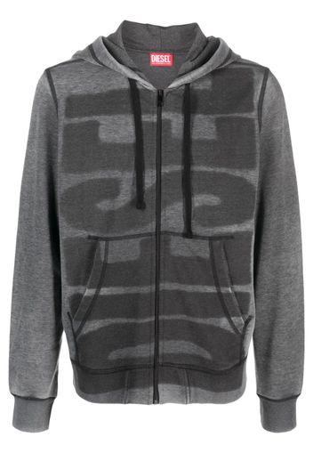 Diesel S-Ginn mélange-effect hoodie - Grigio