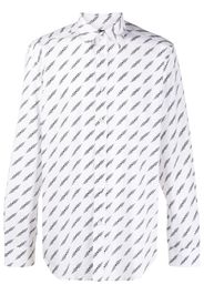 graphic print long-sleeved shirt