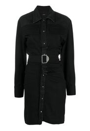 belted shirt dress