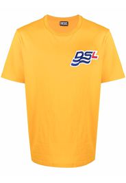 Diesel logo-patch short-sleeved T-shirt - Giallo