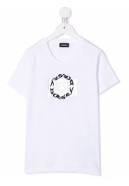 Diesel Kids logo-embroidered T-shirt - Bianco
