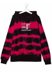 Diesel Kids TEEN tie-dye print logo hoodie - Rosa