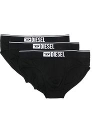 Diesel three-pack of logo-waist briefs - Nero