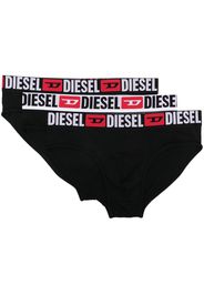 Diesel three-pack logo-print briefs - Nero