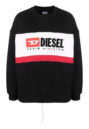 Diesel logo-print crew neck sweatshirt - Nero