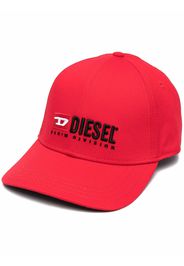 Diesel embroidered logo baseball cap - Rosso