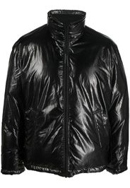 Diesel logo-print padded jacket - Nero