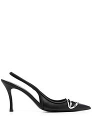 Diesel 90mm embellished leather pumps - Nero