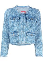 Diesel De-Velop-Sp1 monogram denim jacket - Blu