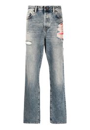 Diesel distressed-effect straight-leg jeans - Blu